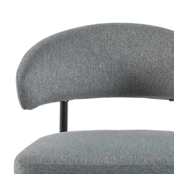 Outlet Kirklands Home Charcoal and Black Curved Dining Chairs, Set of 2 Gray