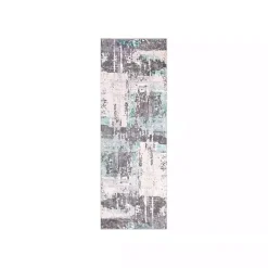 Sale Kirklands Home Charcoal and Indigo Abstract Floor Runner