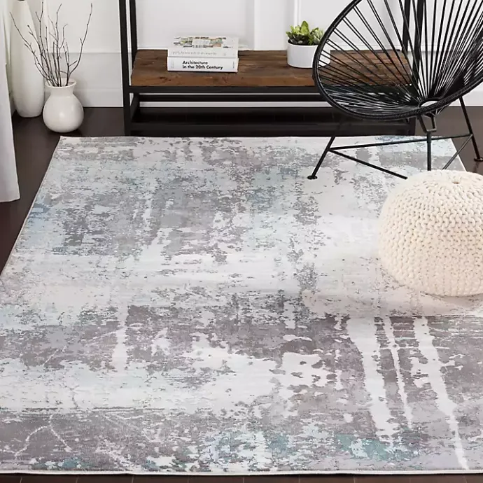 Sale Kirklands Home Charcoal and Indigo Abstract Floor Runner
