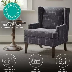 Kirklands Home Charcoal Decker Martha Stewart Accent Chair Gray
