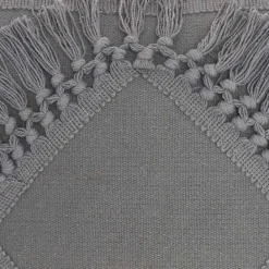 Hot Kirklands Home Charcoal Diamond Fringe Throw Pillow Gray