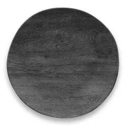 Kirklands Home Charcoal Faux Wood Melamine Dinner Plate, Set of 6 Gray