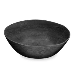 Clearance Kirklands Home Charcoal Faux Wood Melamine Serving Bowl Gray