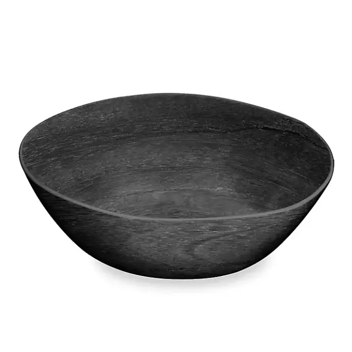 Clearance Kirklands Home Charcoal Faux Wood Melamine Serving Bowl Gray