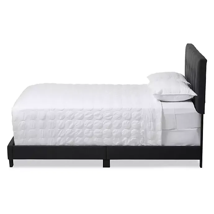 Discount Kirklands Home Charcoal Tufted Modern Queen Bed Gray
