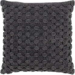 Clearance Kirklands Home Charcoal Heavily Textured Pillow Gray