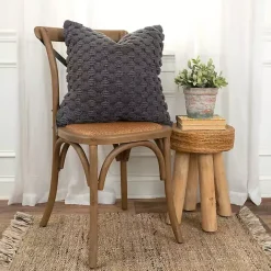 Clearance Kirklands Home Charcoal Heavily Textured Pillow Gray