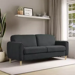 Kirklands Home Charcoal Lyon Sofa Gray