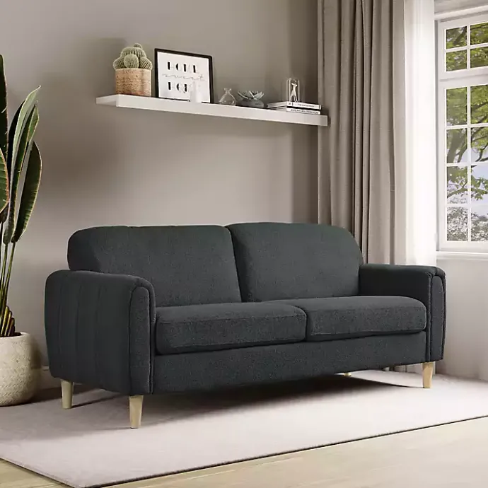 Kirklands Home Charcoal Lyon Sofa Gray