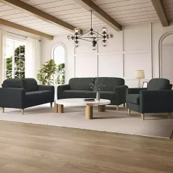 Kirklands Home Charcoal Lyon Sofa Gray