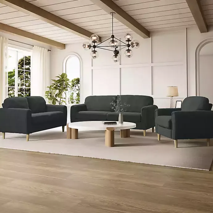 Kirklands Home Charcoal Lyon Sofa Gray