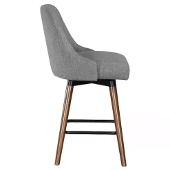 Clearance Kirklands Home Charcoal Mid-Century Modern Swivel Counter Stool Gray