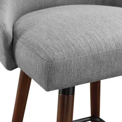 Clearance Kirklands Home Charcoal Mid-Century Modern Swivel Counter Stool Gray
