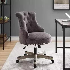 Sale Kirklands Home Charcoal Miller Tufted Office Chair Gray