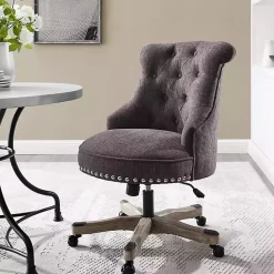Sale Kirklands Home Charcoal Miller Tufted Office Chair Gray