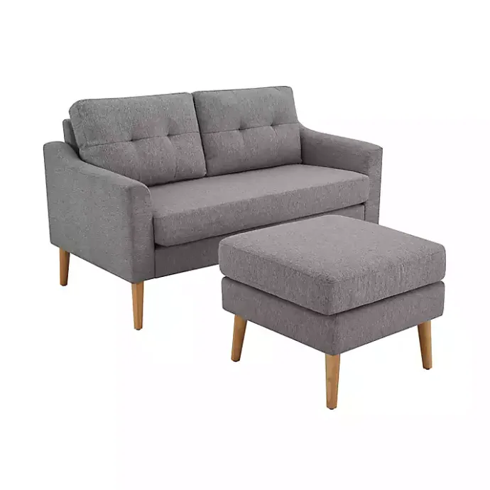 Discount Kirklands Home Charcoal 2-pc. Loveseat & Ottoman Set Gray