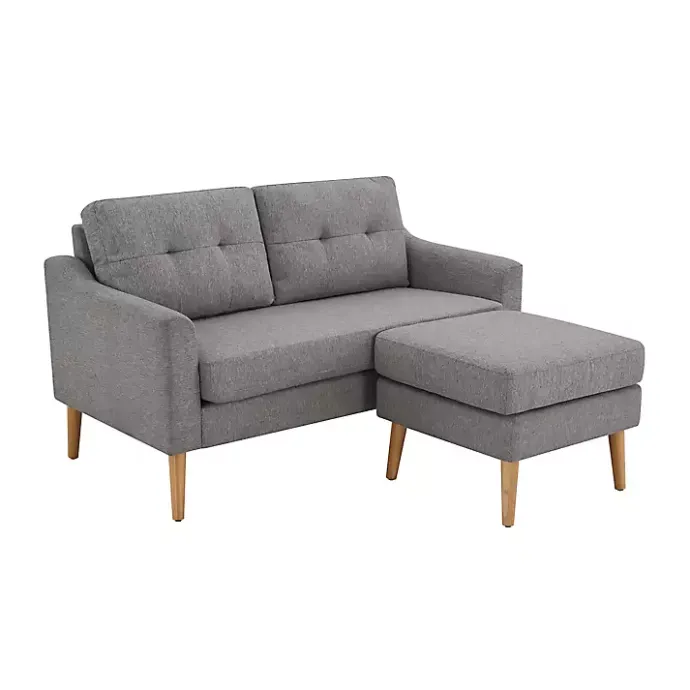 Discount Kirklands Home Charcoal 2-pc. Loveseat & Ottoman Set Gray