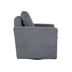 Hot Kirklands Home Charcoal Sherpa Peri Swivel Armchair Gray