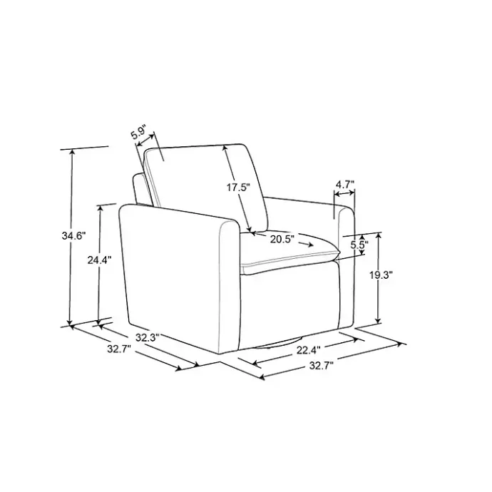 Hot Kirklands Home Charcoal Sherpa Peri Swivel Armchair Gray