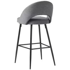 Sale Kirklands Home Charcoal Upholstered Charli Bar Stools, Set of 2 Gray