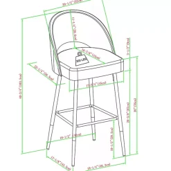 Sale Kirklands Home Charcoal Upholstered Charli Bar Stools, Set of 2 Gray