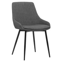 Outlet Kirklands Home Charcoal Upholstered Mia Dining Chair Gray