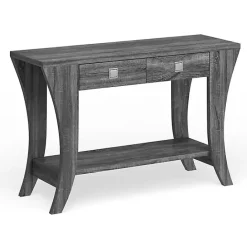 Outlet Kirklands Home Charcoal Wood 2-Drawer Console Table Gray