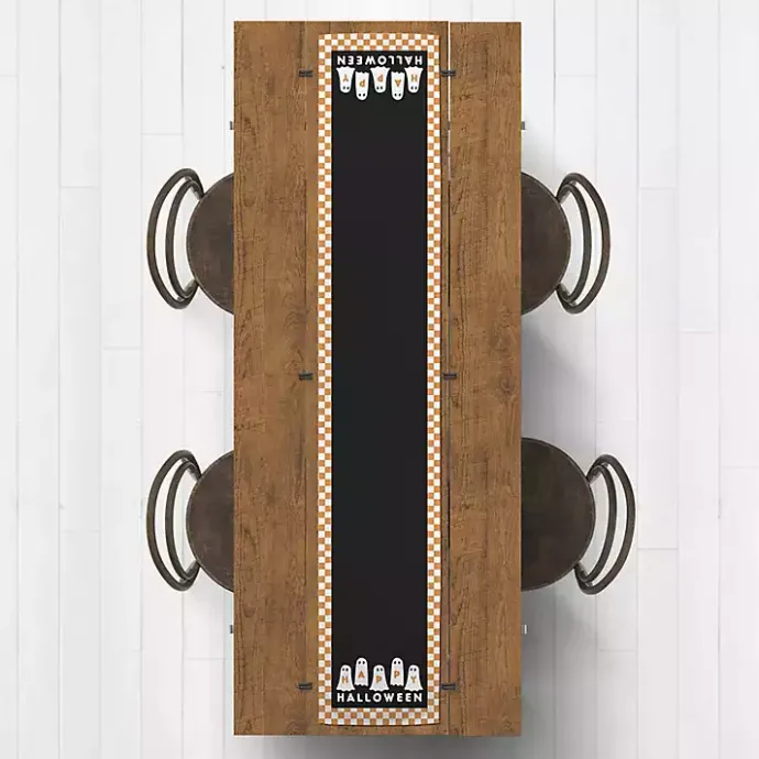 Sale Kirklands Home Checker Happy Halloween Ghost Table Runner, 72 in.