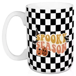 Discount Kirklands Home Checkered Spooky Season Halloween Mugs, Set of 2