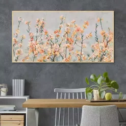 New Kirklands Home Cherry Blossom Blooms Birch Framed Canvas Print