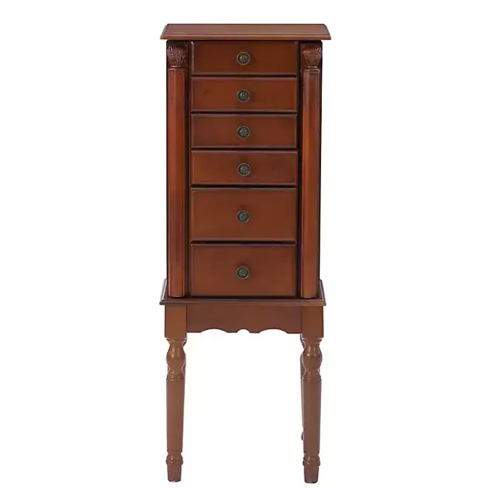 Hot Kirklands Home Cherry 5-Drawer Ollie Petite Jewelry Armoire Brown