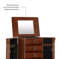 Hot Kirklands Home Cherry 5-Drawer Ollie Petite Jewelry Armoire Brown