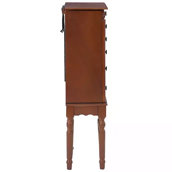 Hot Kirklands Home Cherry 5-Drawer Ollie Petite Jewelry Armoire Brown