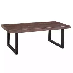 Clearance Kirklands Home Cherry Live Edge Wood Coffee Table Black