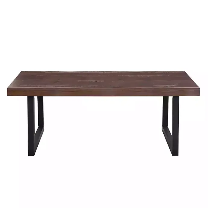 Clearance Kirklands Home Cherry Live Edge Wood Coffee Table Black