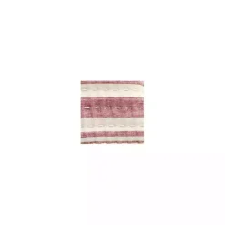 New Kirklands Home Cherry Red Pick Stitch Stripe Queen Quilt