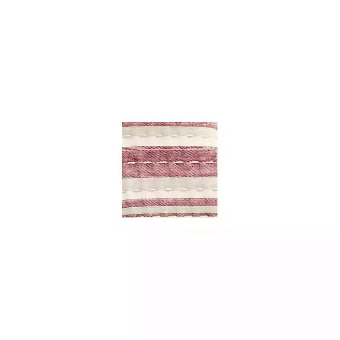 New Kirklands Home Cherry Red Pick Stitch Stripe Queen Quilt
