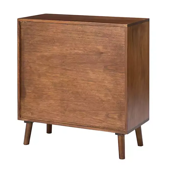 Online Kirklands Home Cherry Wood Frame Rattan Front Cabinet Brown