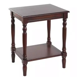 Clearance Kirklands Home Cherry Wood Sybil Accent Table Brown