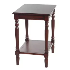 Clearance Kirklands Home Cherry Wood Sybil Accent Table Brown