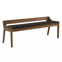 Online Kirklands Home Chestnut Acacia Wood Cushioned Bench Brown