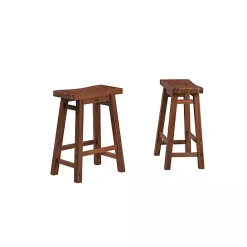Kirklands Home Chestnut Sonoma Saddle Counter Stools, Set of 2 Brown