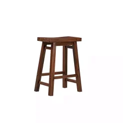 Kirklands Home Chestnut Sonoma Saddle Counter Stools, Set of 2 Brown