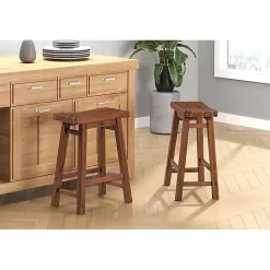 Kirklands Home Chestnut Sonoma Saddle Counter Stools, Set of 2 Brown