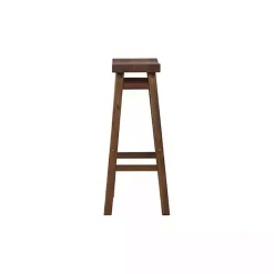 New Kirklands Home Chestnut Wire Brush Saddle Bar Stools, Set of 2 Brown