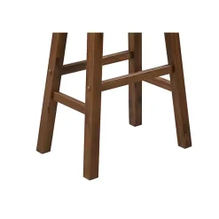 New Kirklands Home Chestnut Wire Brush Saddle Bar Stools, Set of 2 Brown