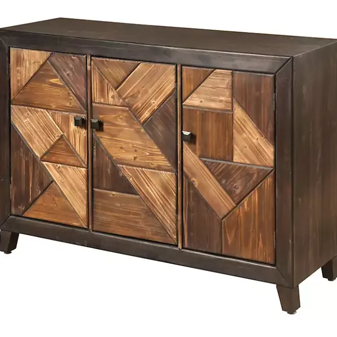 Online Kirklands Home Chevron 3-Door Wooden Credenza