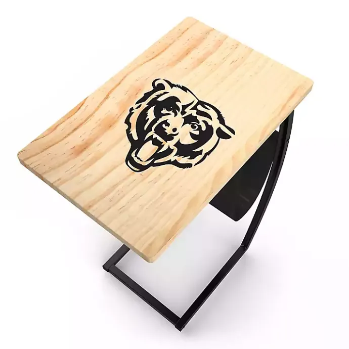 Discount Kirklands Home Chicago Bears Wood C-Table Tan