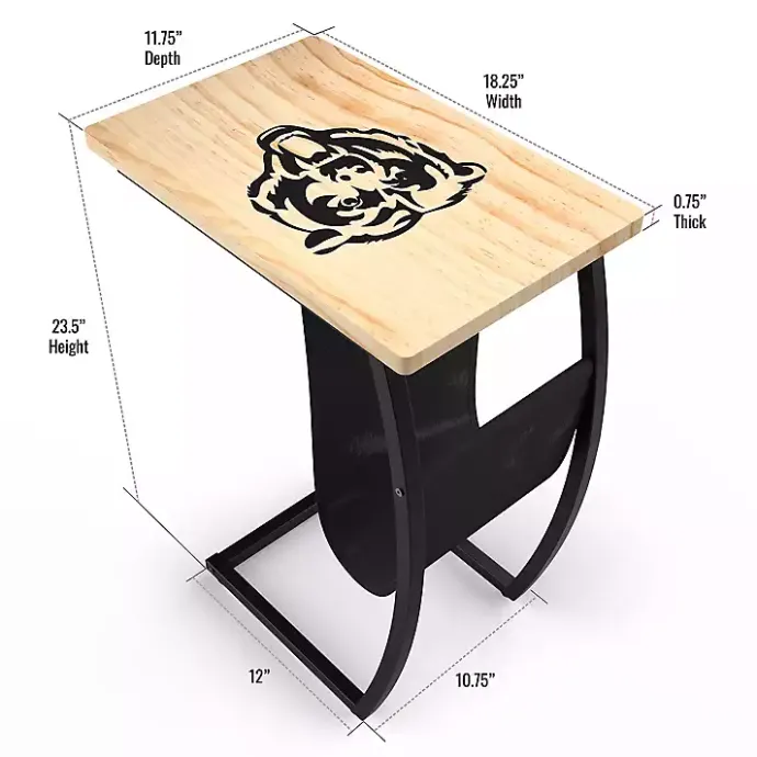 Discount Kirklands Home Chicago Bears Wood C-Table Tan