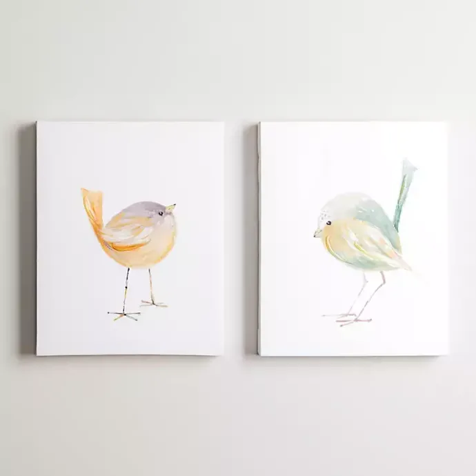 Online Kirklands Home Chickadee Birds Canvas Art Prints, Set of 2